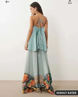 Halter Volume Double Layer open back maxi dress size 8 for rent on The Volte - image 1