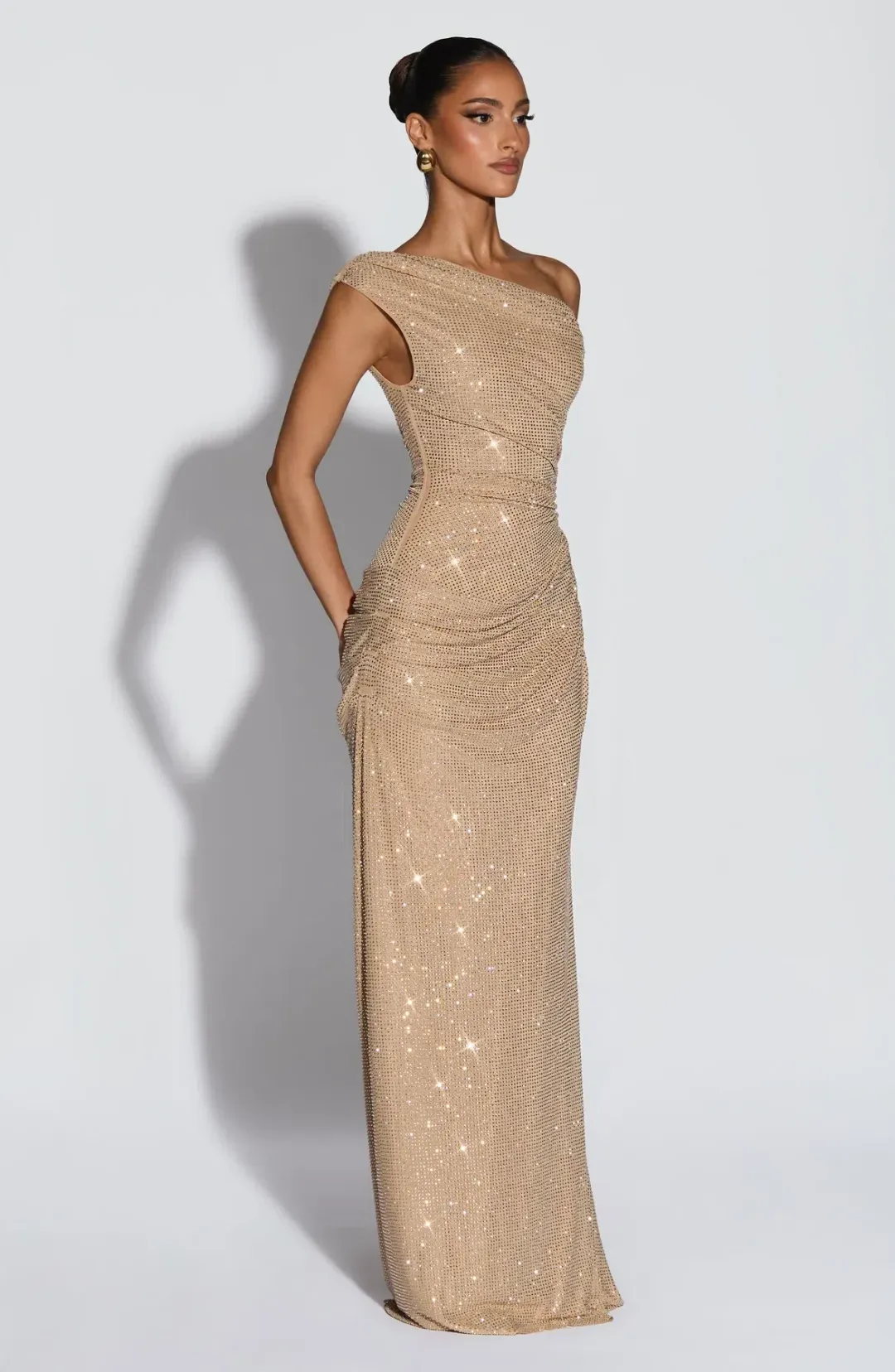 BABYBOO Ottilie Maxi Dress - Gold SIZE S for rent on The Volte - main image
