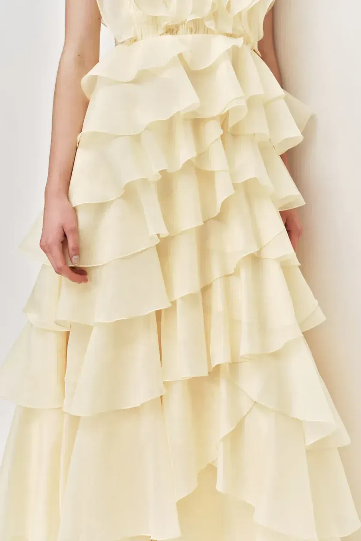 BRAND NEW 🍋 AJE Cleo Gown in Butter Yellow - Size 10 - Ruffle Tiered Maxi Dress 🍋 - Image 5