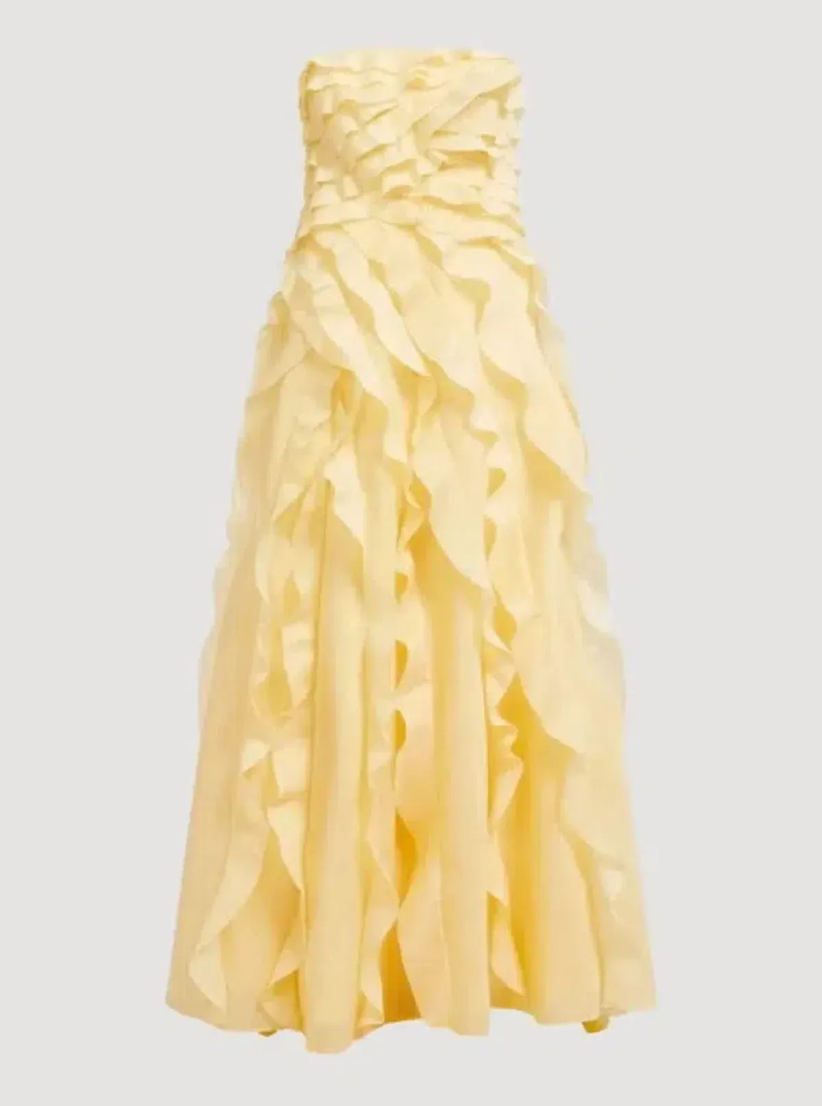 BRAND NEW 💛 Aje ALLAIRIE GOWN in Butter Yellow - Size 14 AU 💛 Ruffled Tiered Maxi Dress 💛 - Image 8