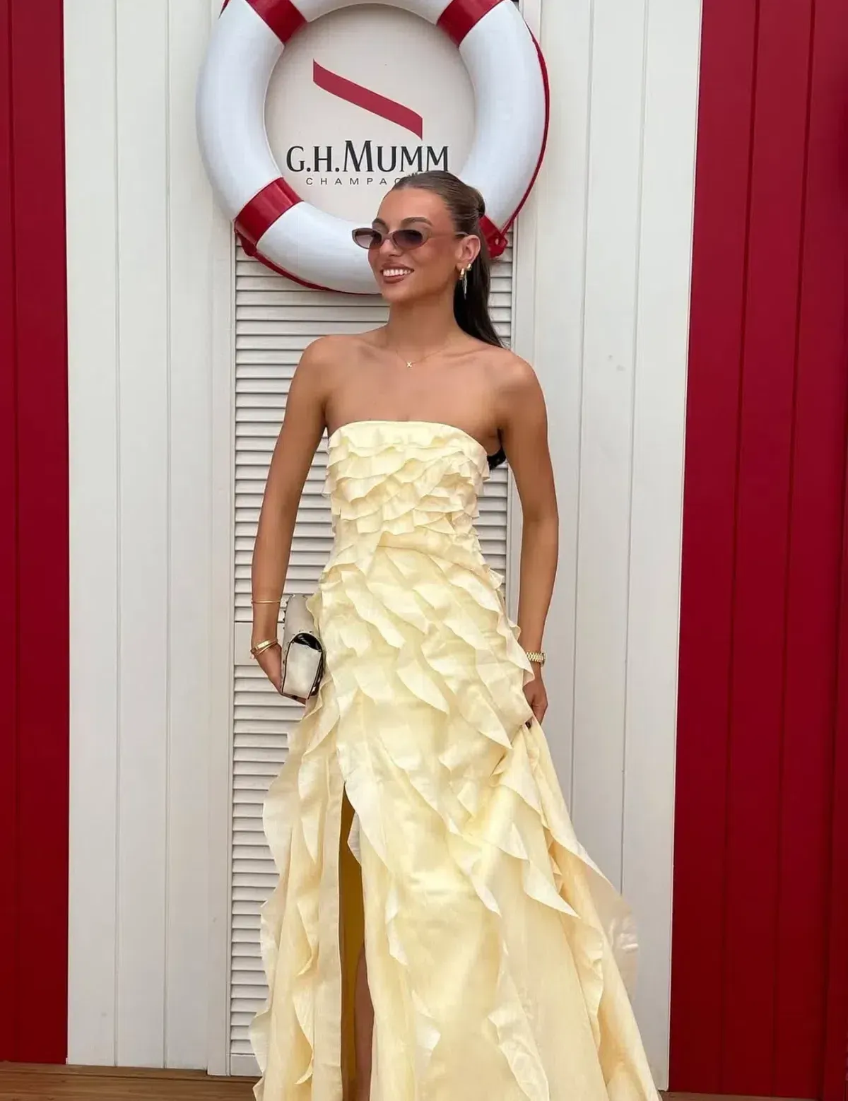 BRAND NEW 💛 Aje ALLAIRIE GOWN in Butter Yellow - Size 14 AU 💛 Ruffled Tiered Maxi Dress 💛 - Image 2
