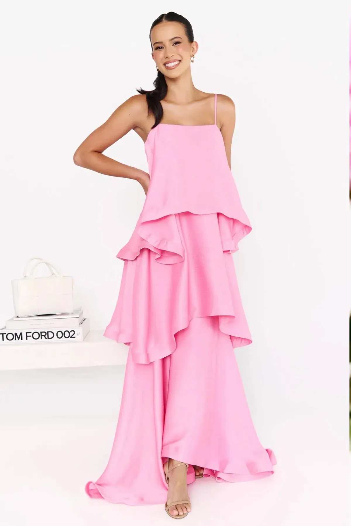 ELLIATT TILLY TIERED MAXI PINK / SIZE 8 - Image 2