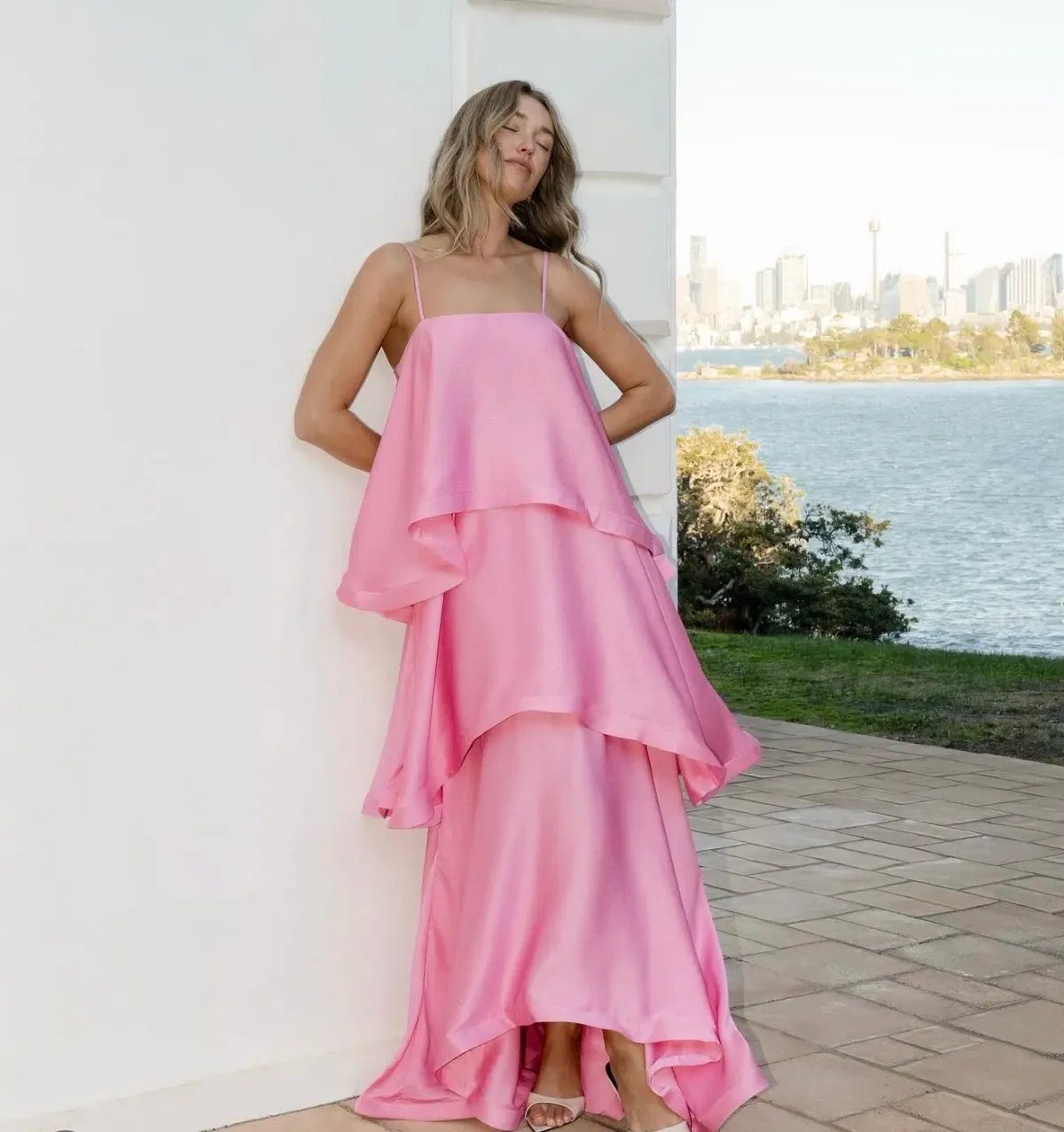 ELLIATT TILLY TIERED MAXI PINK / SIZE 8 - Image 3