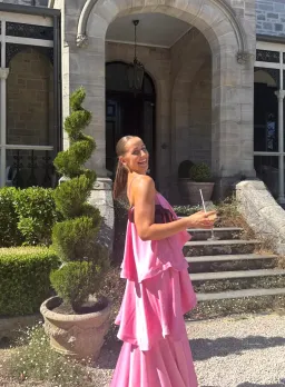 ELLIATT TILLY TIERED MAXI PINK / SIZE 8 for rent on The Volte - image 1