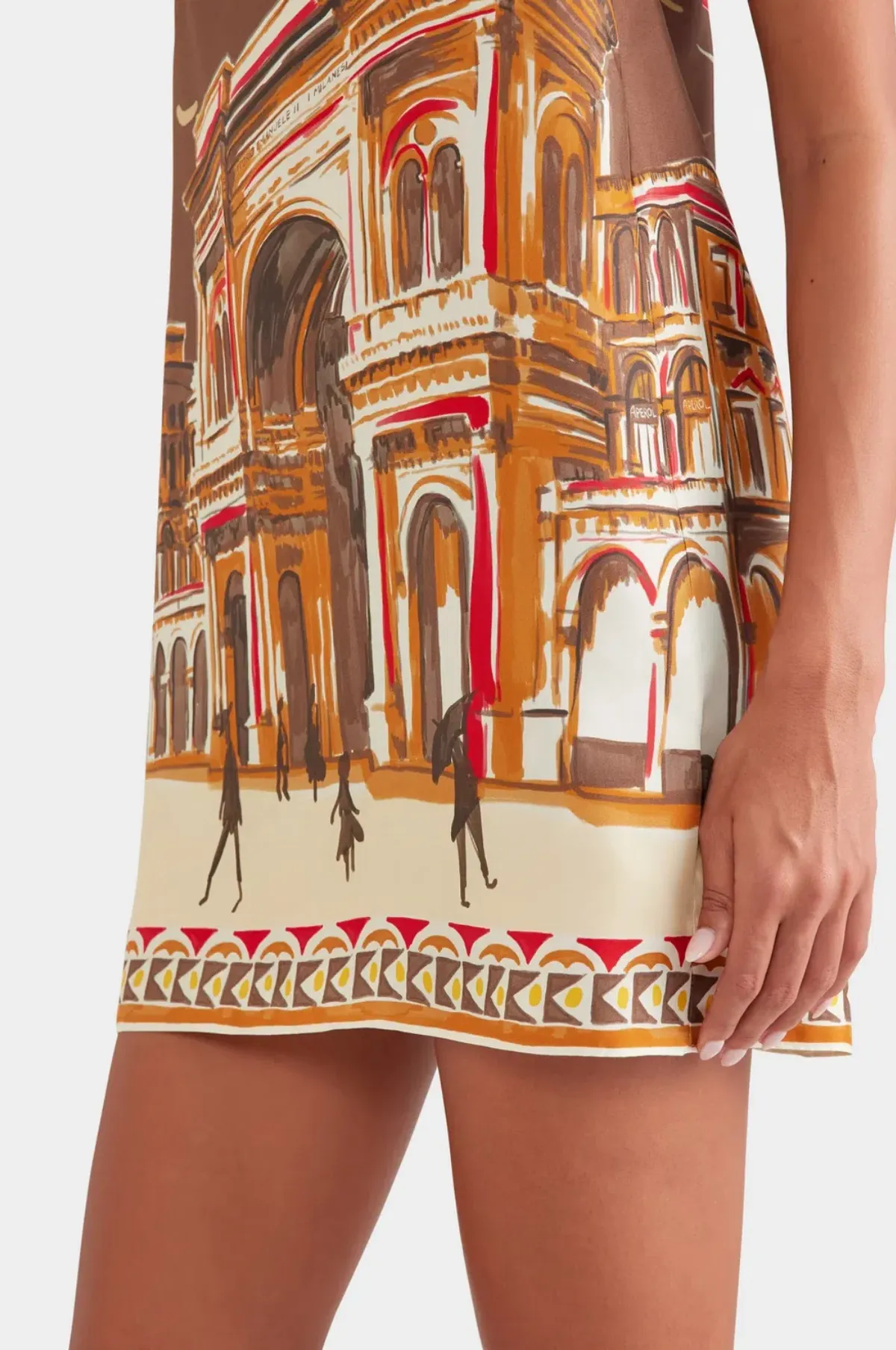 Venroy Silk Twill Mini Dress in Brown Size XS / AU 6 - Image 4