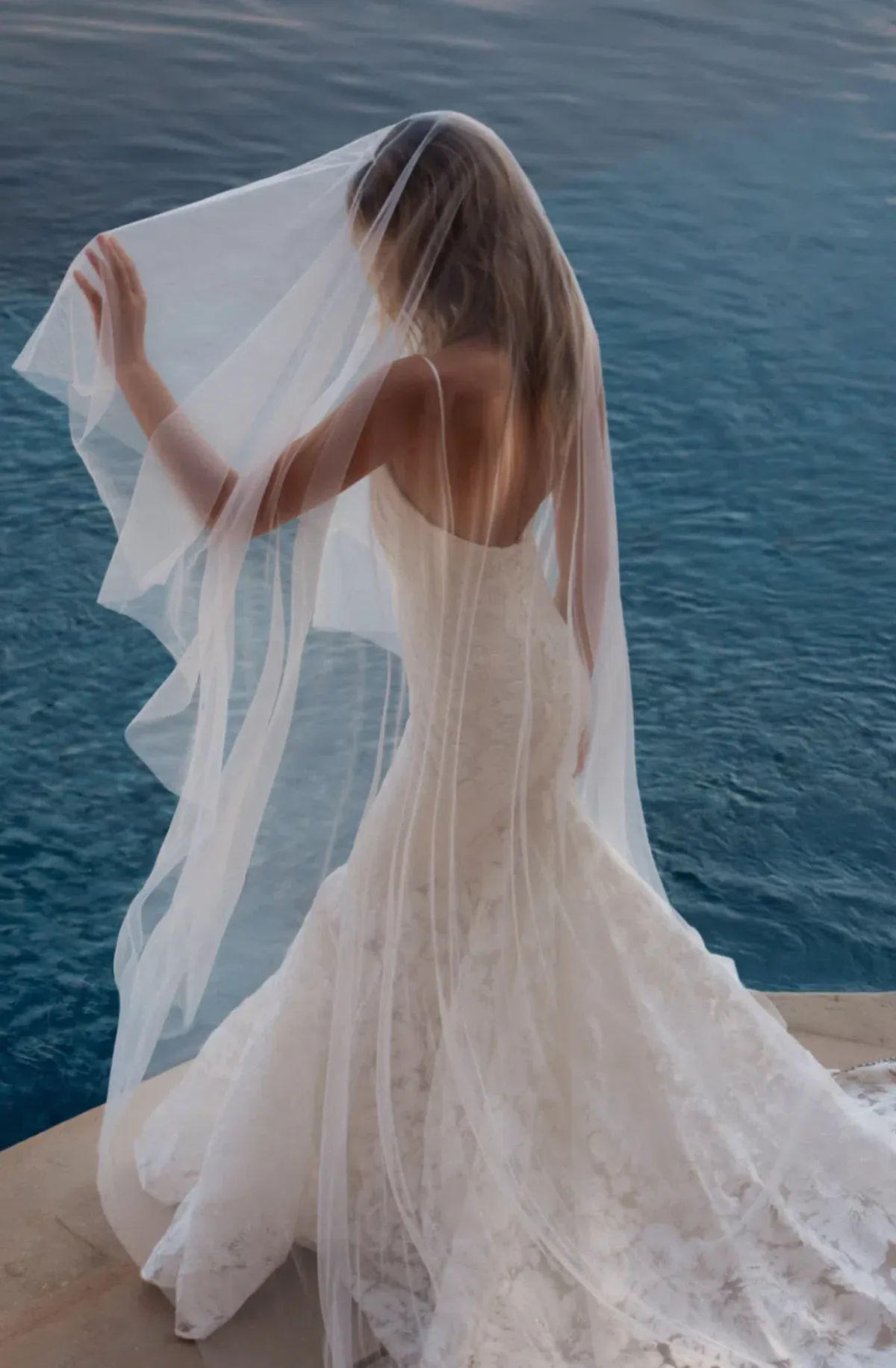 Grace Loves Lace Lunaria Drop Wedding Veil - Image 1