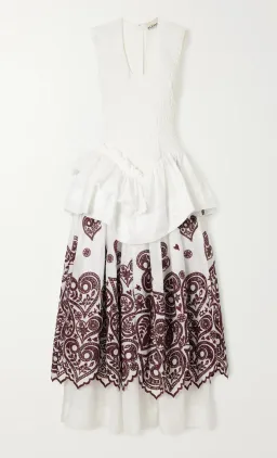 Alemais Bobby embroidered cotton midi dress AU 8 for rent on The Volte - image 3