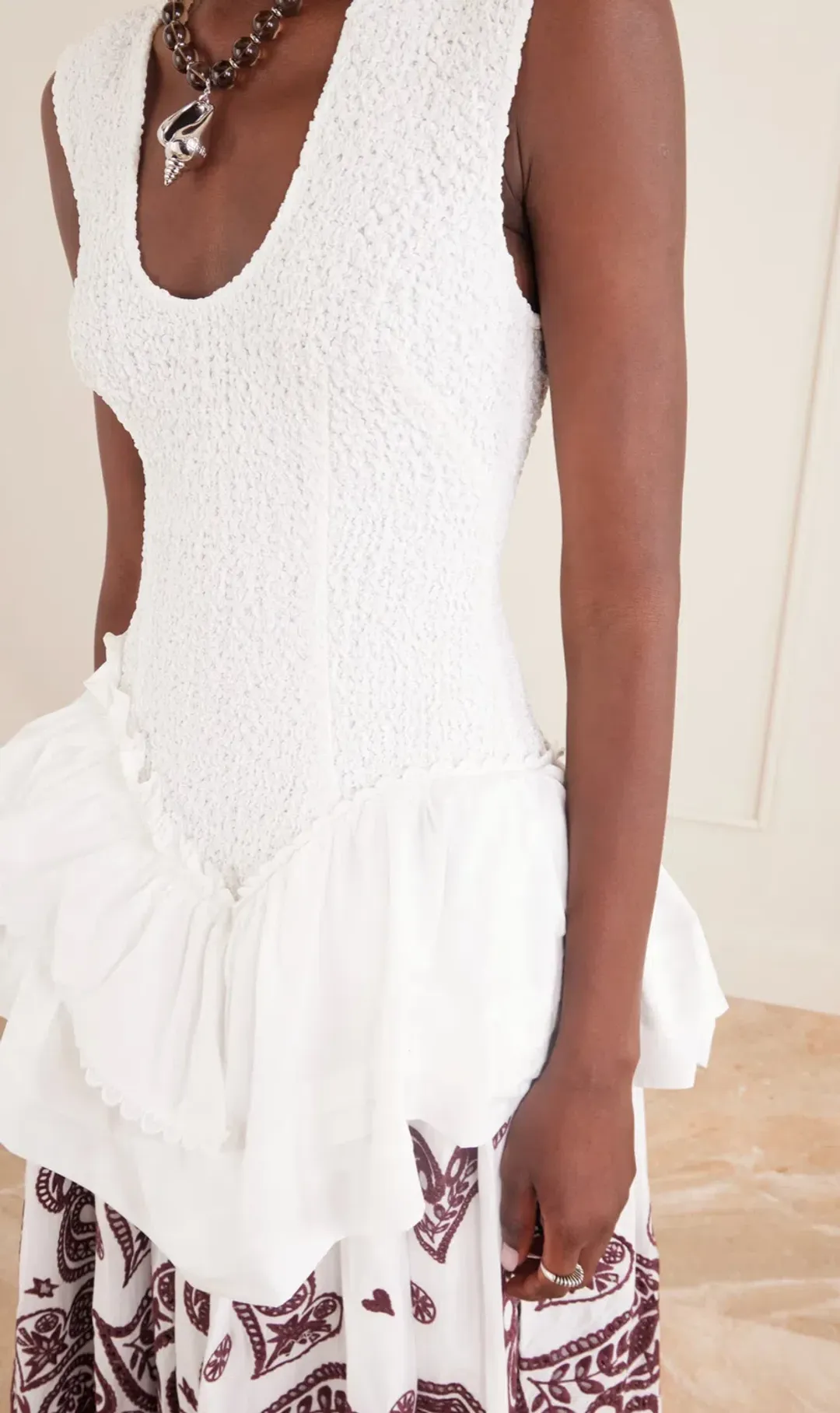 Alemais Bobby embroidered cotton midi dress AU 8 for rent on The Volte - main image