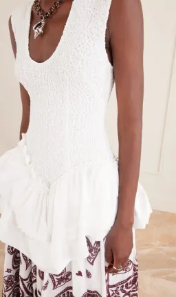 Alemais Bobby embroidered cotton midi dress AU 8 for rent on The Volte - image 6