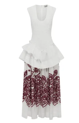 Alemais Bobby embroidered cotton midi dress AU 6 for rent on The Volte - image 7
