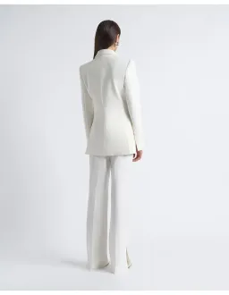 Cue Single Breasted Satin Lapel Blazer Size 6 AU Ivory for rent on The Volte - image 5