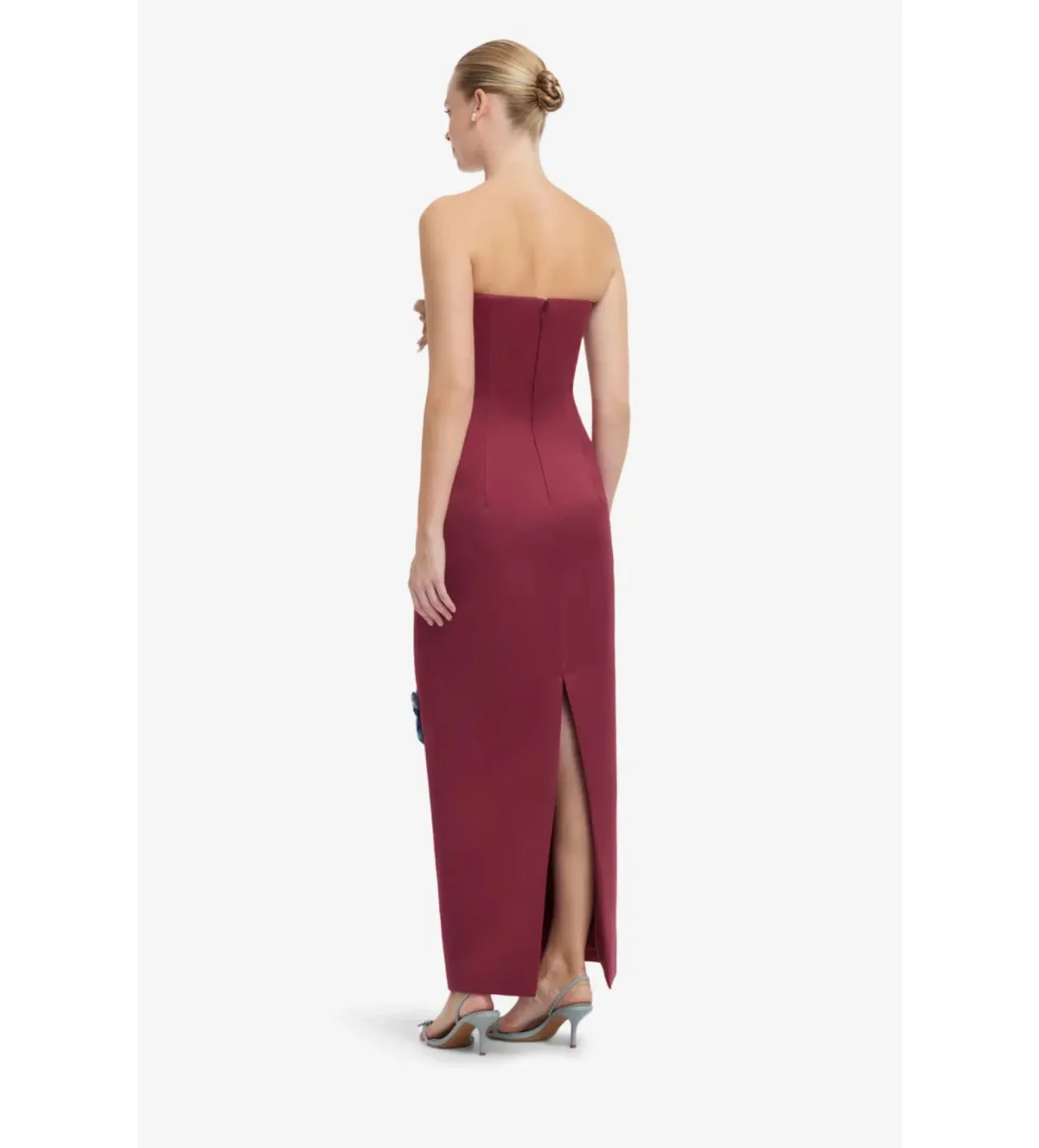 Leo Lin Rayna Embroidered Maxi Dress in Cosmos Print Size AU12 - Image 4