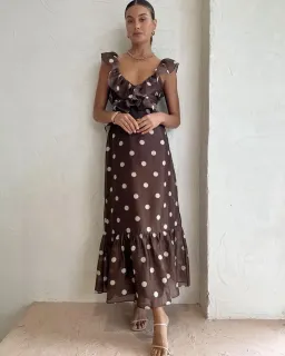 Sir the Label Vivi Frill Dress Marlon Polka Dot Size 8 for rent on The Volte - image 2