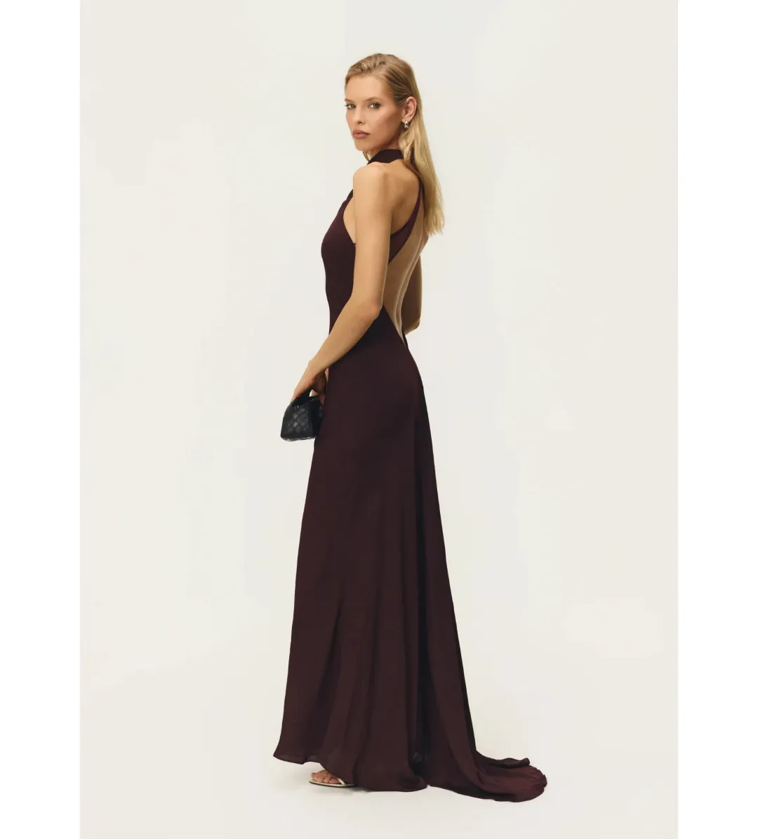 Arcina Ori Avaline Maxi Dress in Plum Size XS/AU6 for rent on The Volte - main image