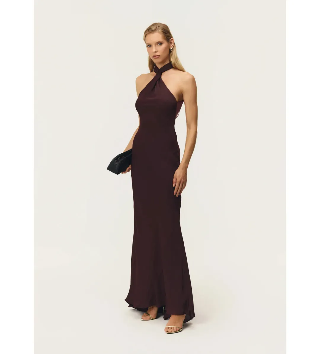 Arcina Ori Avaline Maxi Dress in Plum Size XS/AU6 for rent on The Volte - main image