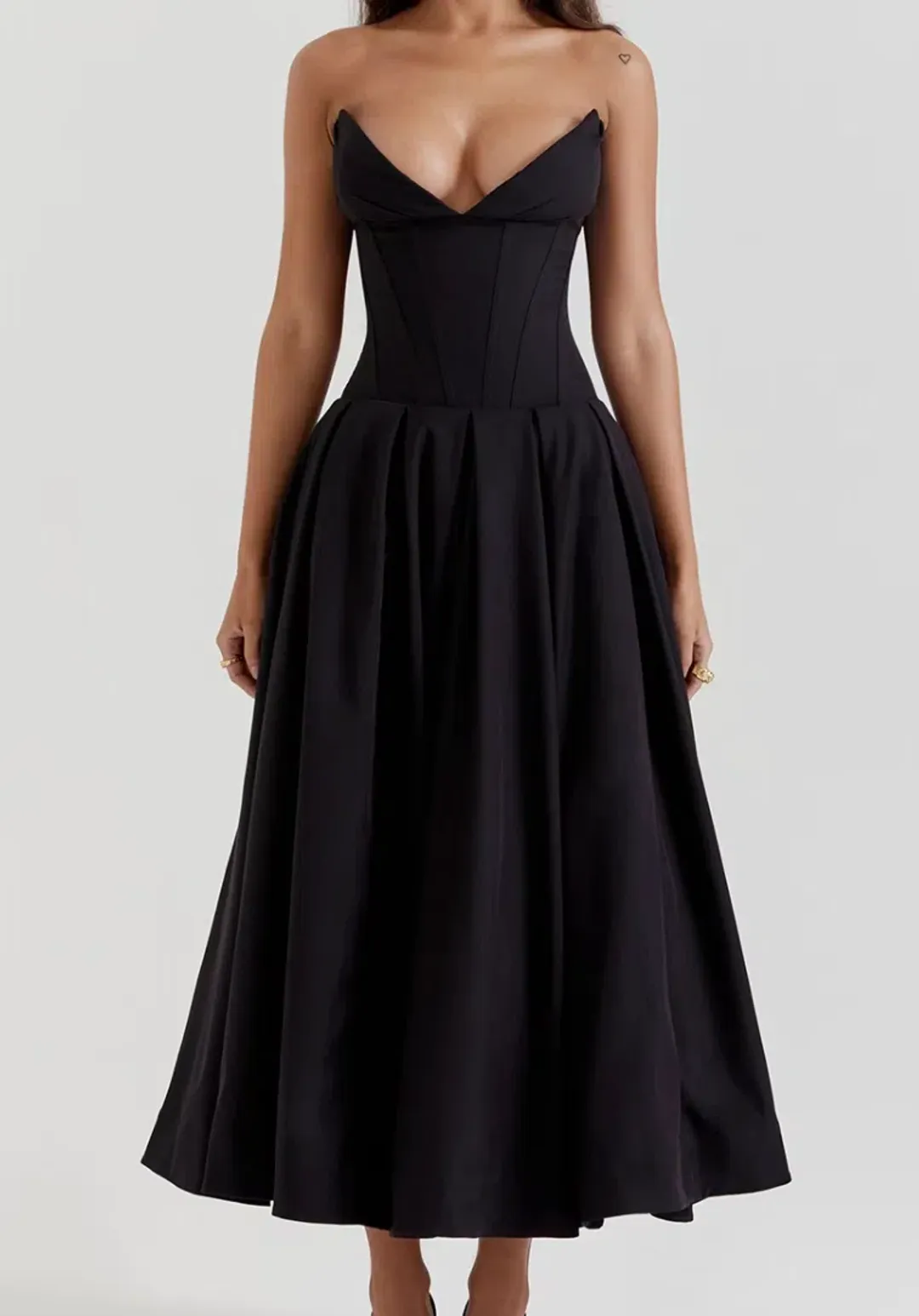 House of CB LADY STRAPLESS MIDI DRESS SIZE 6 for rent on The Volte - main image