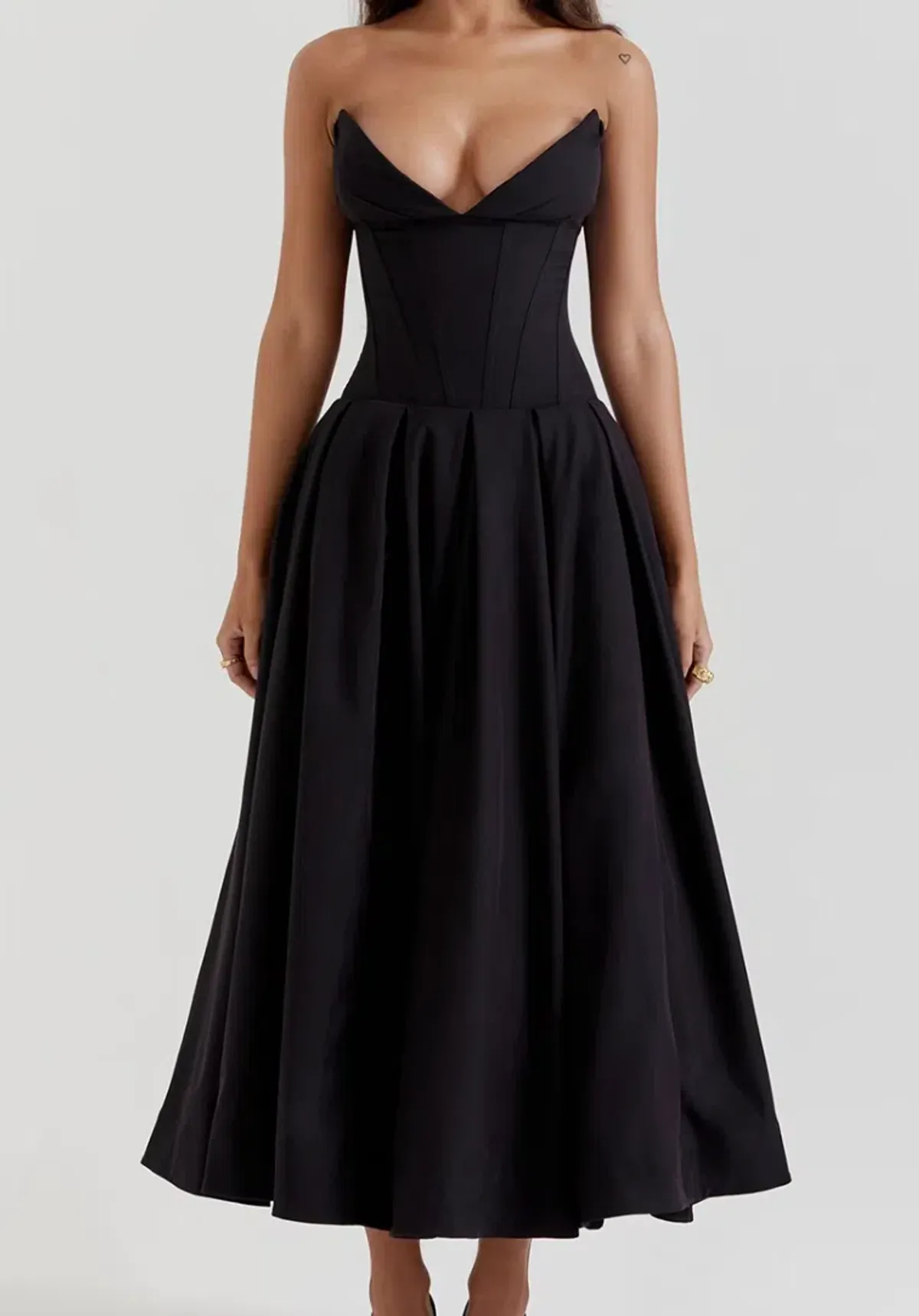 House of CB LADY STRAPLESS MIDI DRESS SIZE 6 for rent on The Volte - main image