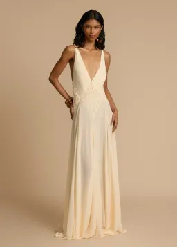 LAVINIA DRESS CREAM SIZE XS for rent on The Volte - image 1