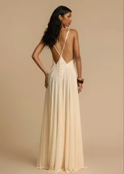 LAVINIA DRESS CREAM SIZE XS for rent on The Volte - image 3