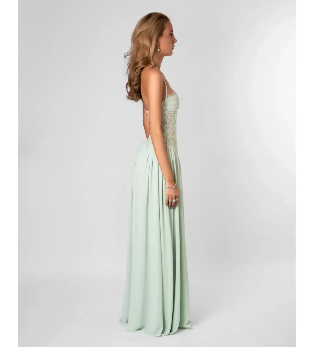 Fenity Faye Dress in Mint Size XS for rent on The Volte - main image