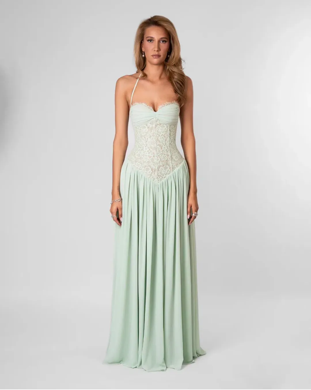 Fenity Faye Dress in Mint Size XS for rent on The Volte - main image
