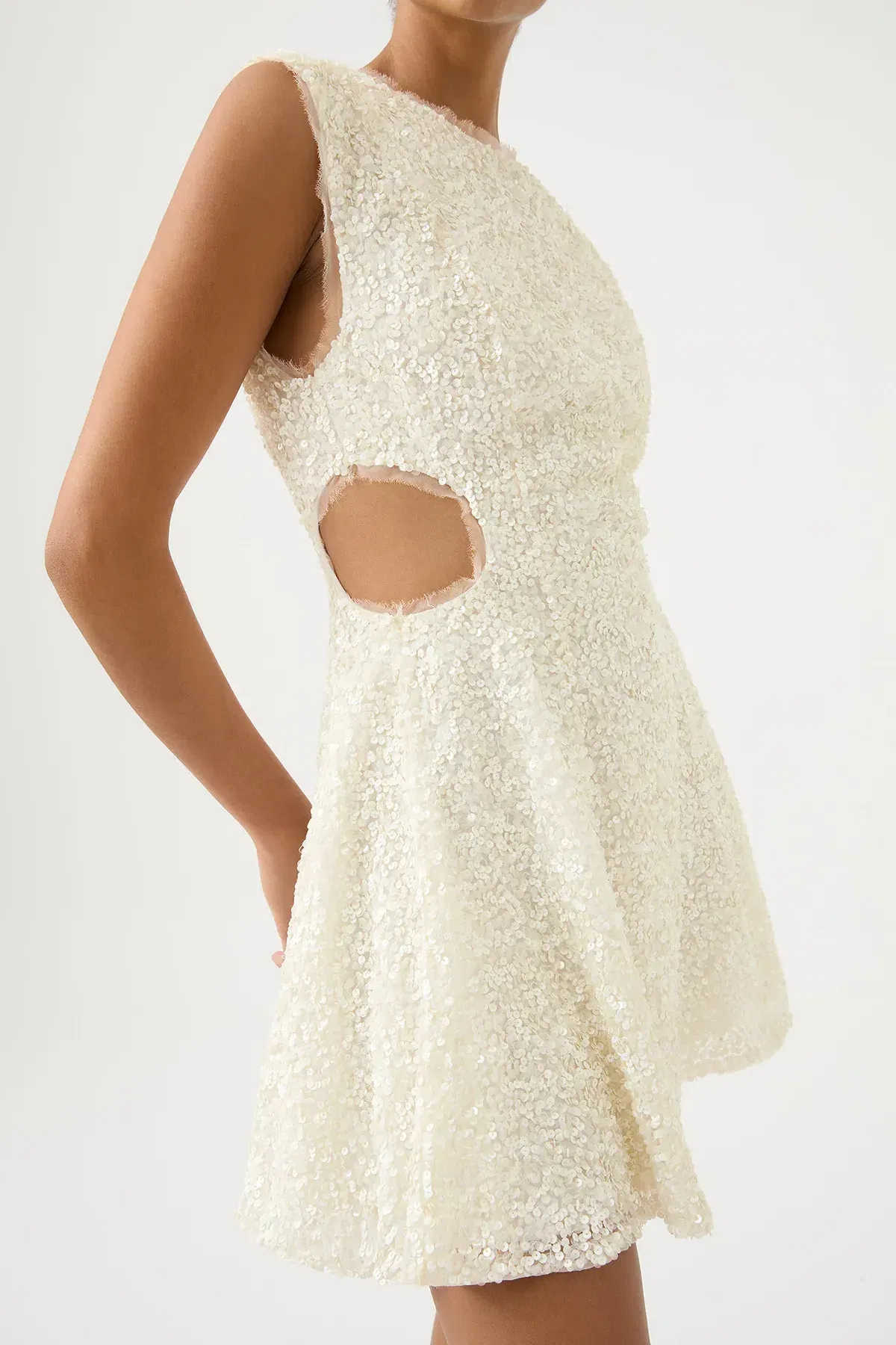 AJE Mirage Beaded Mini Dress SIZE 6 - Image 3