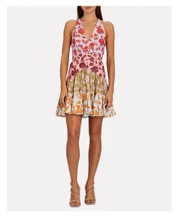 Zimmermann Lovestruck V neck Mini Dress Multi Print Size 2/AU 12 for rent on The Volte - image 1
