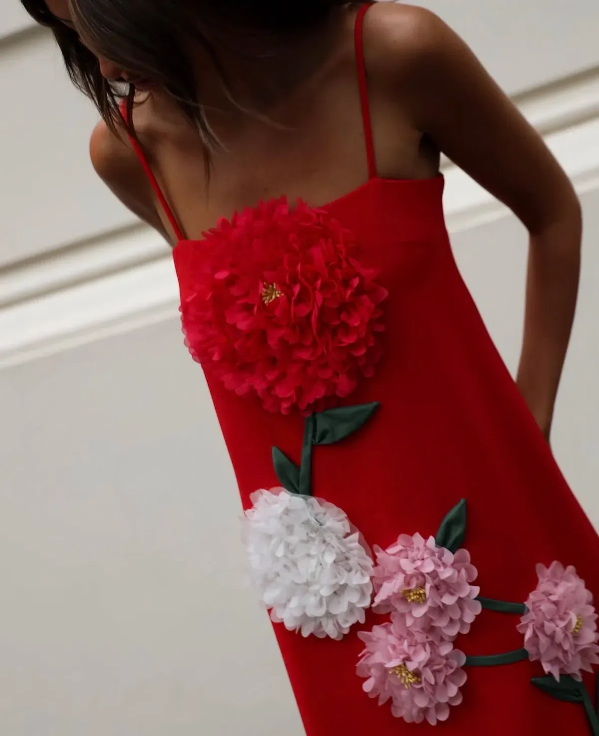 ELLIATT BUTTERCUP EMBROIDERED DRESS SIZE S / 8 RED - Image 2