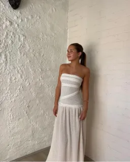 Fait Par Poutch Colette Dress White Size XXS / AU 4 for rent on The Volte - image 2