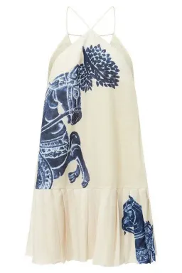 ALEMAIS Rider Pleat Hem Mini Dress size 10 for rent on The Volte - image 2