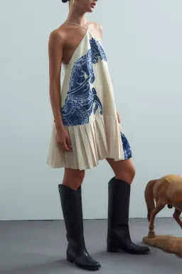 ALEMAIS Rider Pleat Hem Mini Dress size 10 for rent on The Volte - image 5