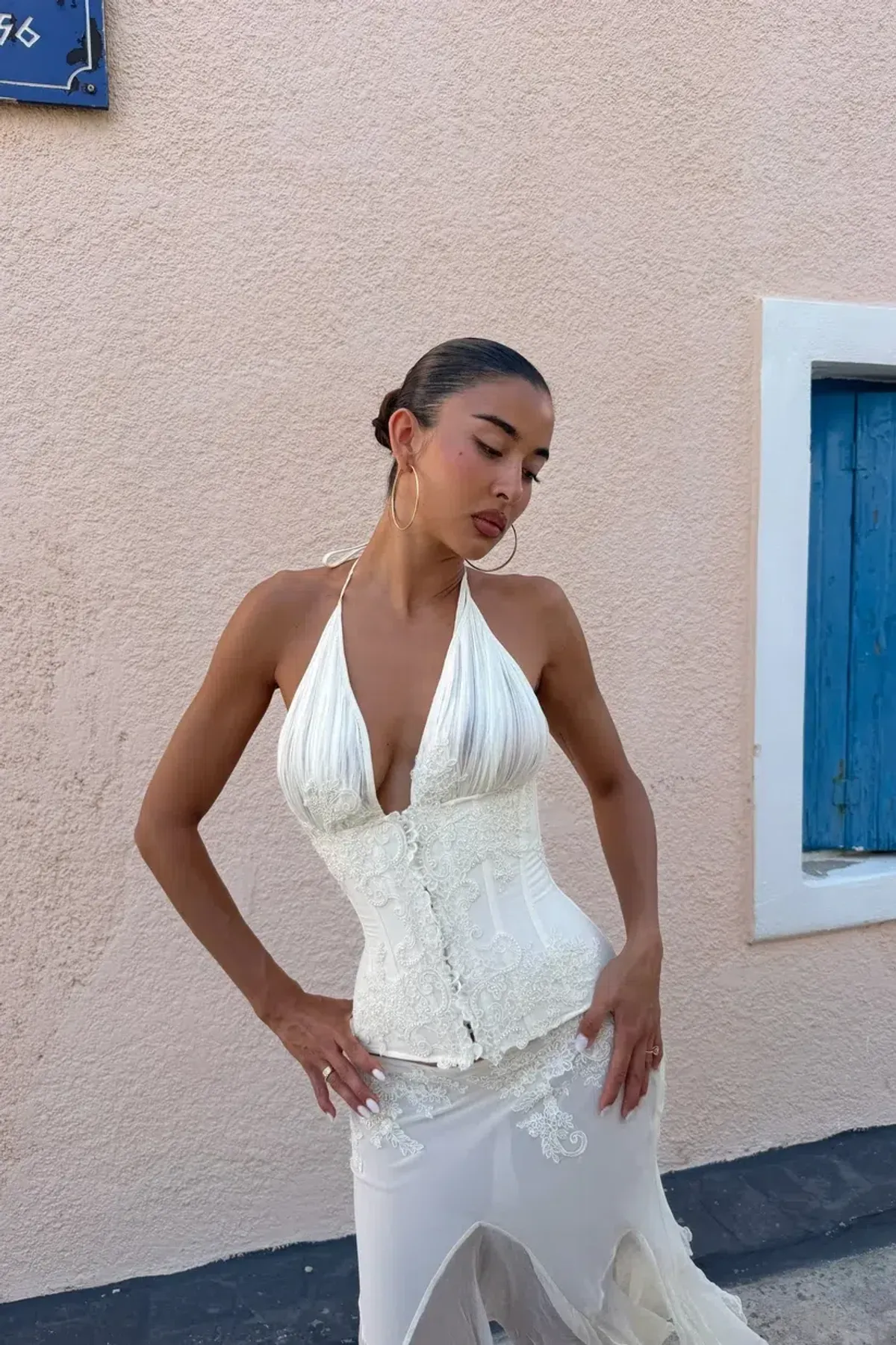 Mali Marea Rosabella Midi Skirt & Corset Ivory White - Image 5