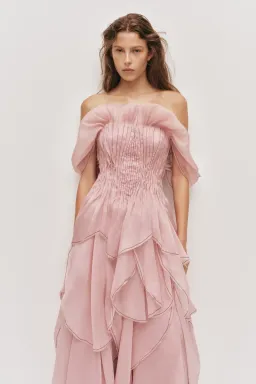 Aje Nisha Gown in Fawn Pink Size 10 for rent on The Volte - image 3