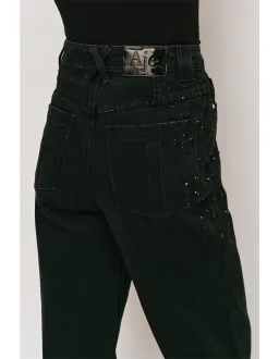 Aje Vanaia Black Tapered Denim Jeans Size 6 for rent on The Volte - image 4
