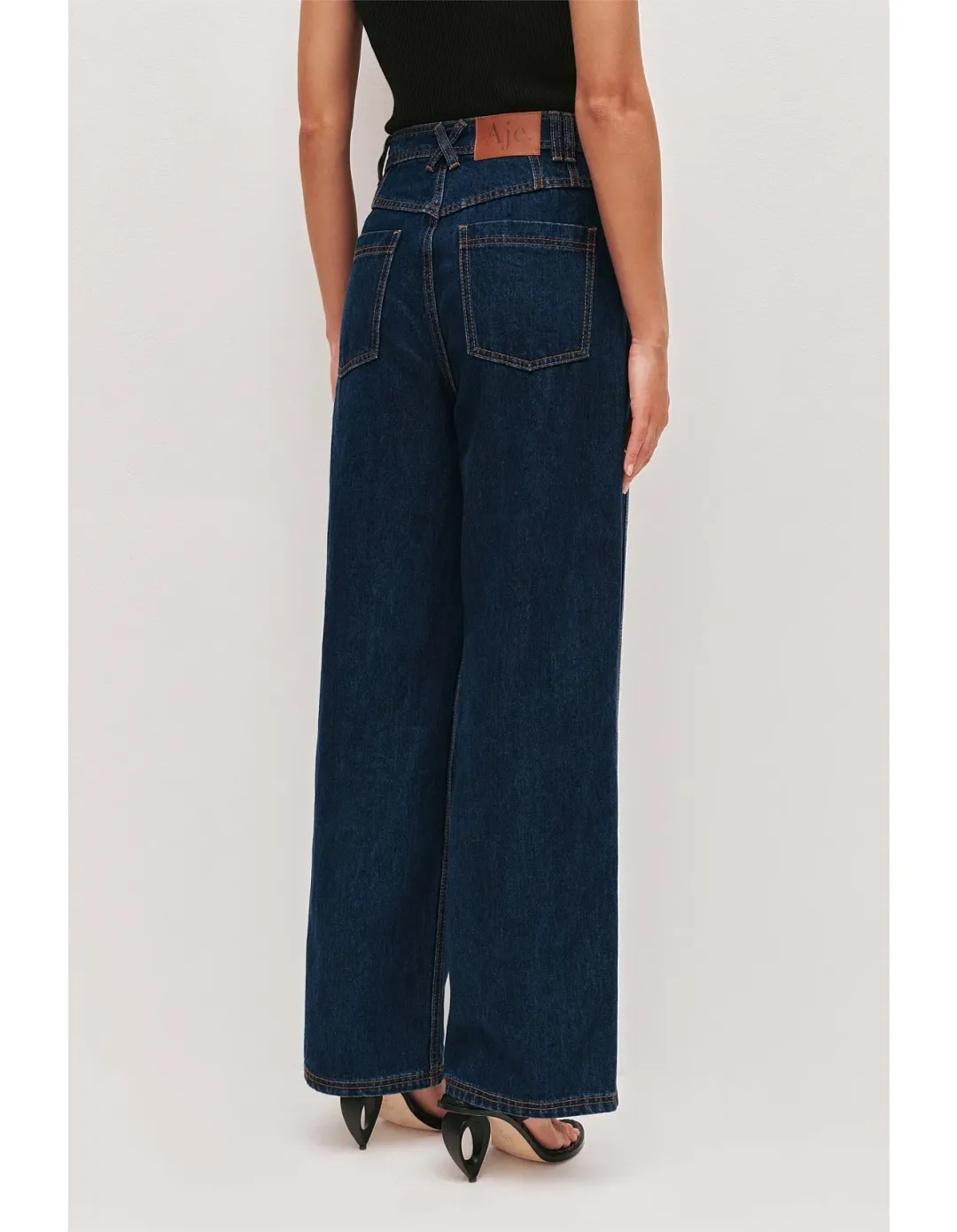 Aje Elodi Straight Denim Jeans Size 6 Blue for rent on The Volte - main image