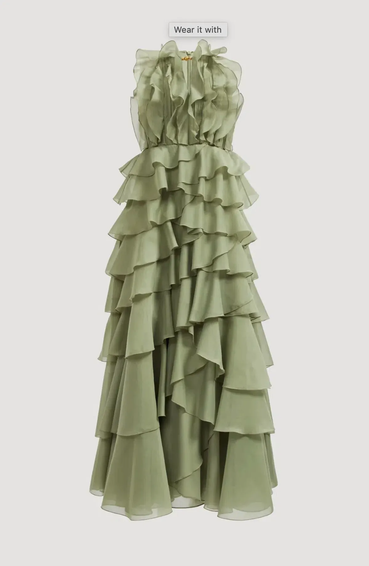 Aje Cleo Gown Moss sz 14 - Image 1