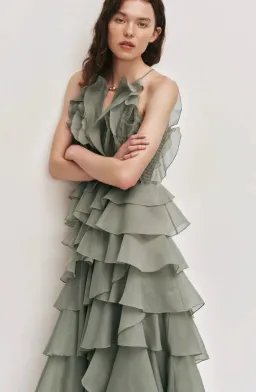 Aje Cleo Gown Moss sz 14 for rent on The Volte - image 3