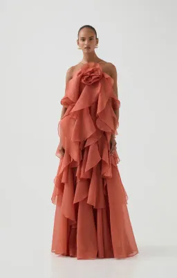 Aje Pandorea Coral Clay Gown sz 8 (fits 8-12) for rent on The Volte - image 2