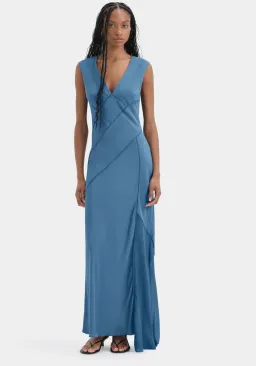 Sir Elin Panelled Gown washed blue sz 2 for rent on The Volte - image 1
