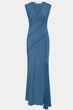 Sir Elin Panelled Gown washed blue sz 3 for rent on The Volte - image 4