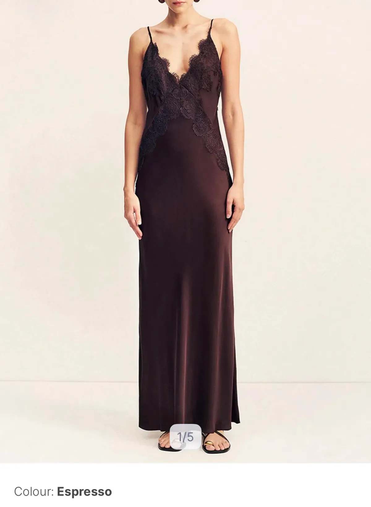 Shona Joy Simona Lace Slip Maxi Dress Size 8 - Image 1