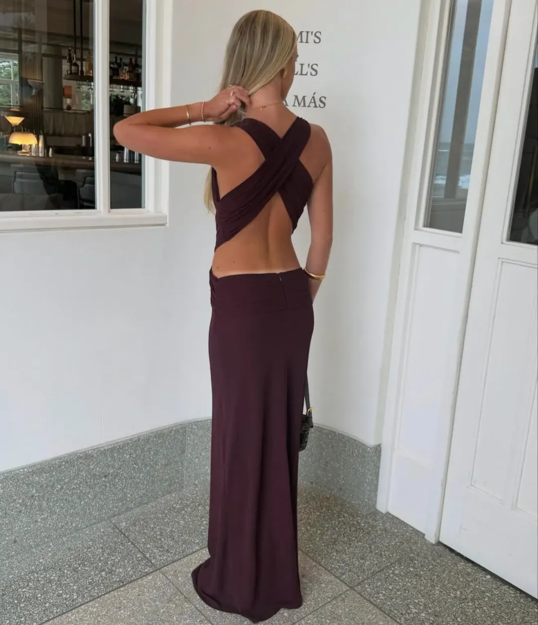 Mim & Bell Yvette Size S Burgundy for rent on The Volte - main image