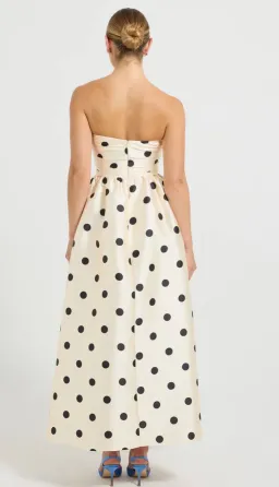 Dottie strapless midi polka dot dress for rent on The Volte - image 5