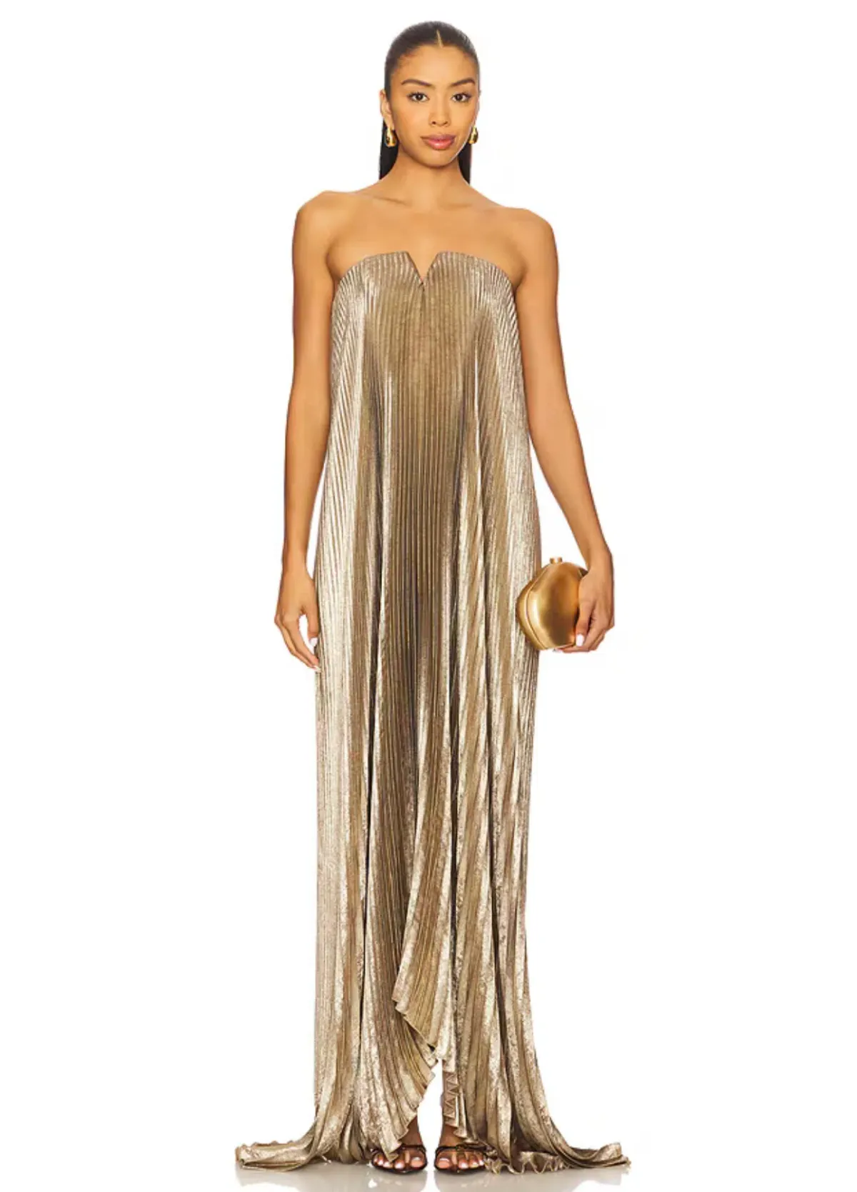 Líder Black Tie Gown size 6 Gold Shimmer - Image 1