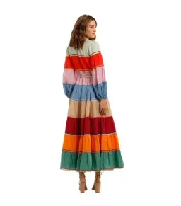 Zimmermann Riders Tiered Midi Dress Multi Size 2 / AU 12 for rent on The Volte - image 4