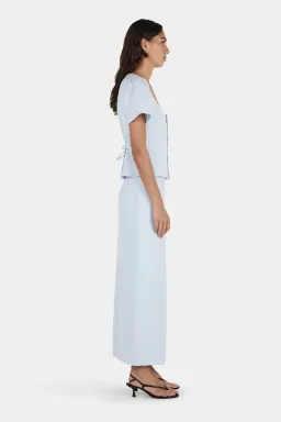 HANSEN + GRETEL Sellar Linen Top Baby Blue for rent on The Volte - image 5