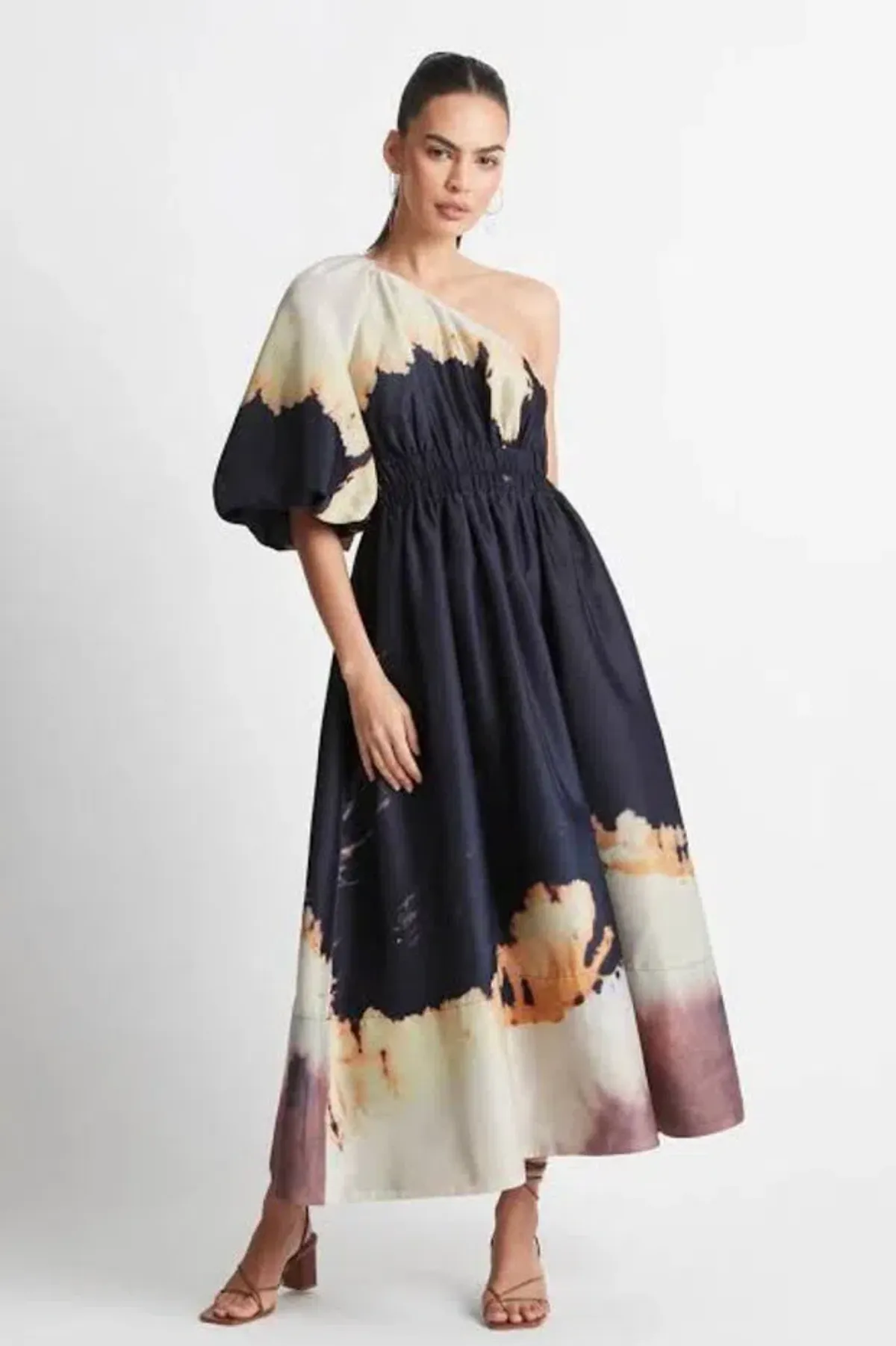 Sheike Vivianne Maxi Dress – Navy/Cream Dip-Dye Size 16 - Image 1