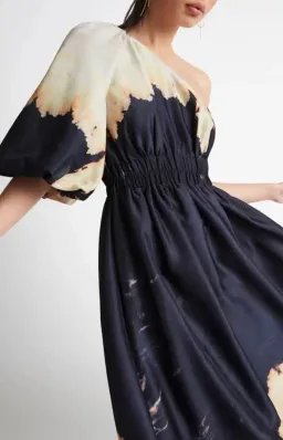 Sheike Vivianne Maxi Dress – Navy/Cream Dip-Dye Size 16 for rent on The Volte - image 3
