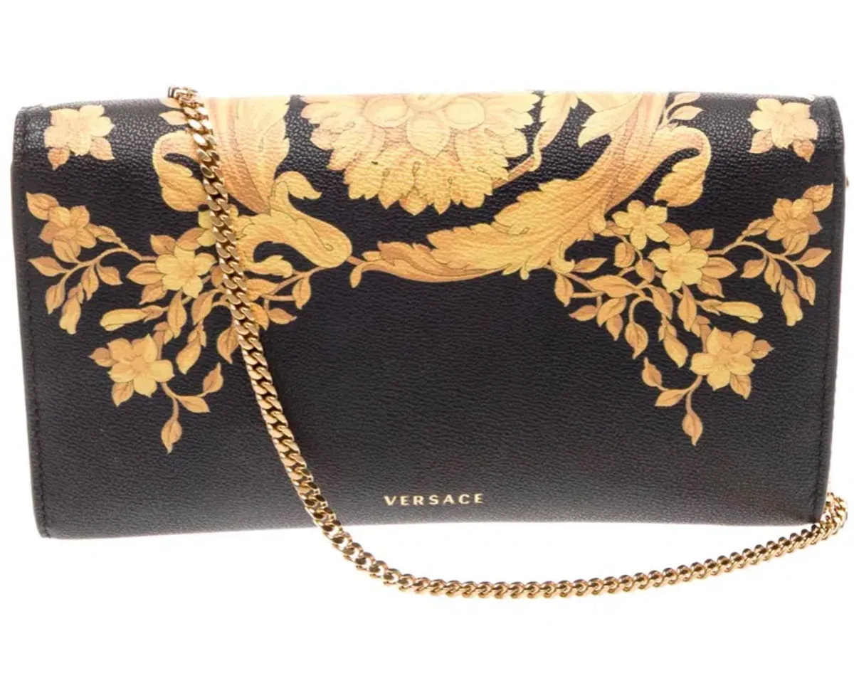Versace classic Barocco print wallet on chain/crossbody clutch bag - Image 3