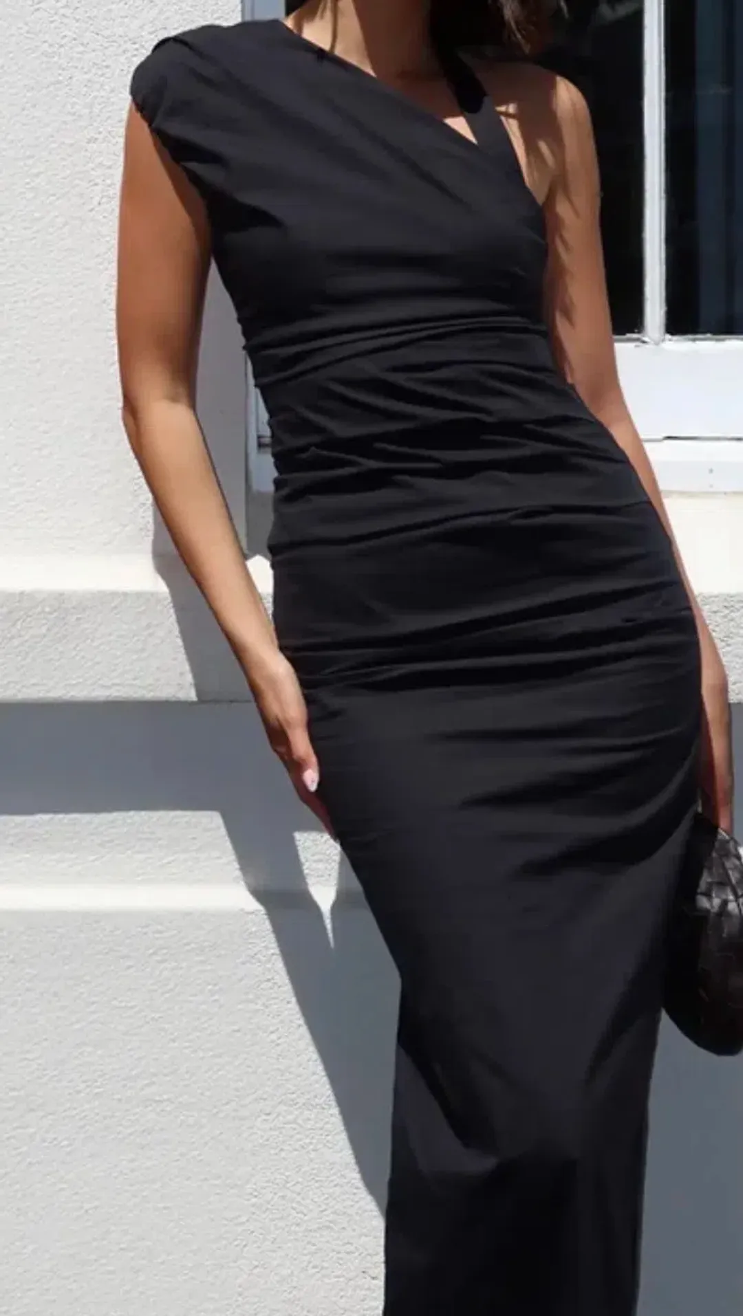 SIR the Label Giacomo Gathered Gown Black for rent on The Volte - main image